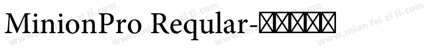 MinionPro Reqular字体转换